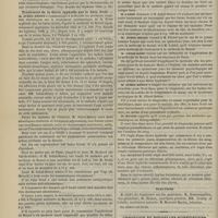 0074 - Page 62 - Société médicale des hôpitaux. Séance du 28 décembre 1888. Communications. Pleurésies hémorrhagiques guéries par la thoracentèse. M. Lereboullet. Traitement de la fièvre typhoïde par le bain froid. M. Juhel-Rénoy / Élections / Chronique et nouvelles scientifiques