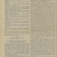 0128 - Page 116 - Hôpitaux et Hospices civils de Paris. Répartition des chefs de service, des chefs de Clinique, des internes et externes, à dater du 1er février 1889 / Hôpital Necker. M. Peter. De l'asphyxie par les vapeurs de charbon, congestion, paralysie, traitement