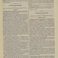 0241 - Page 229 - De l'emploi du thermocautère de Paquelin dans la périostite de l'apophyse mastoïde ; par M. le Docteur E. Ménière... / Académie de médecine. Séance du 26 février 1889. Rapports. Maladie d'Addison avec lésions des racines postérieures de la moelle. M. Cornil, sur l'observation envoyée par MM. Babès et Kalindéro / Vaccinations et revaccinations. M. Hervieux / La médecine française dans l'Extrême-Orient. M. Le Roy de Méricourt, rend compte d'une lettre adressée par M. Radiguet... / Société de chirurgie. Séance du 21 février 1889. Communications. Tumeurs dermoïdes des régions sacro-coccygienne et sus-hyoïdienne. M. Kirmisson, sur deux observations adressées par M. Masse... / Hernie crurale étranglée avec résection de l'intestin. M. Th. Anger