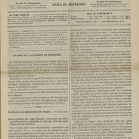 0297 - Page 285 - Sommaire / Séance de l'Académie de médecine / Faculté de médecine de Paris. M. Brouardel. Responsabilité des sages-femmes ; droit pour les étrangers d'exercer la médecine en France ; droit de pénétration sur la frontière