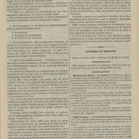 0329 - Page 317 - Clinique des quinze-vingts. M. A. Trousseau. Traitement des affections des voies lacrymales. (Leçon recueillie par M. le Docteur H. Le Roy de Langevinière...) / Académie de médecine. Séance du 19 mars 1889. Correspondance / Communications. Morsures de vipères. M. Fredet... / Rage humaine. M. Dujardin-Beaumetz
