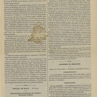 0431 - Page 419 - Hôpital Bichat. M. Henri Huchard. De l'embryocardie / Hôpital de Niort. M. Eymer. Rétrécissement traumatique de l'urèthre ; électrolyse linéaire / Académie de médecine. Séance du 16 avril 1889. Correspondance / Présentation. Un cas d'aïnhum. M. Legroux