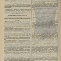 0522 - Page 510 - Rétrécissement de l'urèthre. Échec de la dilatation lente et de la dilatation rapide, électrolyse linéaire ; par M. le Docteur J.-A. Fort... / Société médicale des hôpitaux. Séance du 10 mai 1889. Rapports. Mesures à prendre pour combattre la transmission des maladies contagieuses dans les hôpitaux d'enfants. M. Comby, au nom d'une commission composée de MM. Cadet de Gassicourt, Grancher, Sevestre, Labric, Jules Simon, Descroizilles, Ollivier, d'Heilly, Legroux, Hutinel, Comby / Communications. Hystérie et onomatomanie. M. Gilbert Ballet, à propos de la communication de M. Seglas / Mouvements et spasmes réflexes d'origine gastro-intestinale. M. Gilbert Ballet