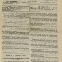 0525 - Page 513 - Sommaire / Séance de l'Académie de médecine / Hôpital de la Charité. M. Trélat. I. Ostéomyélite prolongée ancienne du fémur. - II. Ostéosarcome du tibia