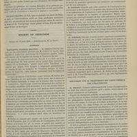 0641 - Page 629 - Hôpital Saint-Joseph. M. Le Bec. Rétrécissement infranchissable de l'oesophage ; gastrotomie ; mort le deuxième jour sans péritonite / Société de chirurgie. Séance du 12 juin 1889. Rapport. Anévrysme, excision, guérison. M. Trélat, sur une observation adressée par M. Cellier... / Discussion sur le traitement des corps fibreux par l'électricité. M. Bouilly, s'associe entièrement à M. Lucas-Championnière