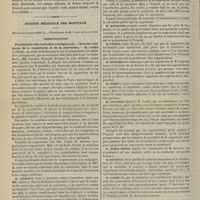 0660 - Page 648 - Revue générale. Du traitement des vaginalites (vaginalites aiguës, hydrocèles, pachyvaginalites). Par M. le Dr E. Ozenne... V. / Société médicale des hôpitaux. Séance du 14 juin 1889. Communication. Prophylaxie des maladies contagieuses. - Gravité comparée de la coqueluche et de la scarlatine. M. Comby / Présentations de malades. Empyème pulsatile. M. Féréol