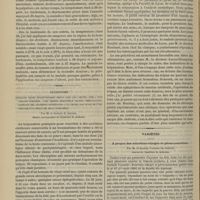 0854 - Page 842 - Hôpital Necker. M. Peter. I. Grossesse affection du coeur. - II. Constipation habituelle, typhlite et pérityphlite / Alcoolisme. Quelques crises épileptiformes depuis cinq ans ; chute ; coma ; puis aphasie complète, avec légère hémiplégie droite ; trépanation ; guérison des accidents consécutifs à la chute, par suite de l'ouverture d'un hématome de la dure-mère. Par M. le Docteur R. Lépine... / Variétés. A propos des nourrices-vierges et pères-nourrices. Par M. le Docteur Vincent...