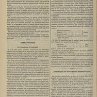 0874 - Page 862 - Empoisonnement par la strychnine. Guérison ; par M. le Docteur Lombard... / Thérapeutique. De l'iodoforme à l'intérieur / Chronique et nouvelles scientifiques