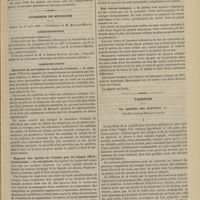 0909 - Page 897 - Hôpital Saint-Joseph. M. Le Bec. Abcès profond du bassin, ouverture par le vagin et le périnée / Académie de médecine. Séance du 27 août 1889. Correspondance / Communications. Nécessite de surveiller la vente de l'arsenic. M. Marquez... / Rupture des kystes de l'ovaire par un simple effort ; ovariotomie. M. Polaillon / Prophylaxie de l'érysipèle. M. Marc Sée / Des verres toriques. M. Javal / Variétés. La syphilis des nourrices, par M. le Docteur Morel-Lavallée
