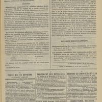 0987 - Page 975 - Académie de médecine. Séance du 17 septembre 1889. Communications. Traitement des vomissements incoercibles de la grossesse. M. Guéniot / Lectures. Hypertrophie congénitale du membre inférieur droit. M. Marc Sée, sur le travail présenté par M. Duplouy / Traitement de certaines affections cutanées par l'association des laxatifs, des alcalins et des sudorifiques. M. Gombault / Thèses soutenues à la Faculté de médecine de Nancy pendant l'année scolaire 1889-1889 / Bulletin bibliographique