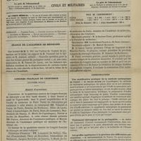1057 - Page 1045 - Sommaire / Séance de l'Académie de médecine / Congrès français de chirurgie. (Quatrième session). Séance d'ouverture. Communications. Une modification pratique de la méthode antiseptique de Lister. M. Oscar Bloch... / Traitement chirurgical de la pérityphlite. M. Roux... / Les greffes appliquées à la guérison des difformités par cicatrices. M. Heydenreich...