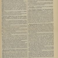 1087 - Page 1075 - Congrès français de chirurgie. (Quatrième session). Séance du 11 octobre (soir). Communications. De la néphrorrhaphie. M. Tuffier... / Traitement combiné pour la cure des chutes volumineuses du rectum. M. Schwartz... / Sur un cas de fistule biliaire traitée avec succès par la cholécystectomie. M. Michaux... / Pouce bifide. M. Bilhaut... / De la divulsion progressive des rétrécissements de l'urèthre rebelles à la dilatation. M. Lavaux... / Aperçu synthétique sur les fonctions, la pathologie et la chirurgie du col de l'utérus. M. Doléris...