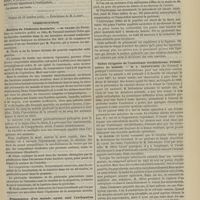 1095 - Page 1083 - Congrès français de chirurgie (Quatrième session). Séance du 12 octobre (matin). Traitement des anévrysmes des membres / Séance du 12 octobre (soir). Communications. Bacilles de l'infection herniaire. M. Clado... / Présentation d'un malade ayant subi l'extirpation totale du larynx. M. Demons... / Considérations sur le traitement des anévrysmes. M. Péan... / Suites éloignées de l'ostéotomie trochléiforme. Présentation du malade. M. L. Defontaine... / Ostéo-arthrites. M. Boutaresco...