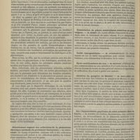 1098 - Page 1086 - Congrès français de chirurgie (Quatrième session). Séance du 12 octobre (soir). Communications. Des troubles urinaires dans la glycosurie. M. Bazy... / Débridement vaginal des collections de la périmétrite chronique (méthode du Professeur Laroyenne). M. Goulliard... / Présentation de pièces anatomiques relatives au genu valgum. M. Robin... / Taille hypogastrique. M. Duchastelet... / Kyste multiloculaire du cou. M. Buffet... / Ablation du ganglion de Meckel. M. Mollière... / Sur l'hyperesthésie papillaire du méat urinaire chez la femme. M. Facieu...