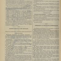 1146 - Page 1134 - Nouvelle table d'opérations ; par M. le Docteur A. Laguaite... / Société médicale des hôpitaux. Séance du 11 octobre 1889. Communications. Hémiplégie hystérique avec atrophie musculaire. M. Debove / Xanthélasma. M. Chauffard / Présentation. Bégaiement hystérique. M. Ballet / Communication. Pleurésie hémorrhagique. M. Féréol / Chronique et nouvelles scientifiques. Concours de l'externat / Hôpitaux de Lyon