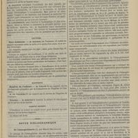 1169 - Page 1157 - Académie de médecine. Séance du 5 novembre 1889. Communication. Terminaison de la syphilis. M. Lancereaux / Lecture. Hypo-hématose. M. Maurel... / Rapports. Hygiène de l'enfance. M. Vallin / Vaccine. M. Hervieux / Comité secret / Revue bibliographique. De l'hémoglobinurie, par Marcel Delabrousse. [Albert Mathieu]