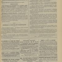 1303 - Page 1291 - Société de chirurgie. Séance du 3 décembre 1889. Discussion sur le prolapsus du rectum. M. Verneuil / Élection / Présentations. Corps étrangers de l'oesophage et de l'urèthre ; appareil pour la chloroformisation. M. Créquy / Anévrysme de l'artère fémorale. M. Bazy / Grossesse tubaire. M. Bouilly / Chronique et nouvelles scientifiques. Faculté de médecine de Lille / Faculté de médecine de Montpellier / École de médecine d'Alger / École de médecine de Dijon / École de médecine de Rennes