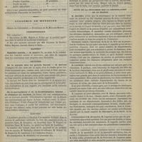 1331 - Page 1321 - Thérapeutique. Traitement de l'urticaire / Académie de médecine. Séance du 9 décembre. Correspondance / Rapport. Remèdes secrets. M. Marty / Lectures. De la myopie chez les grands fauves. M. Motais / De la neurasthénie et de la franklinisation interne. M. Boisseau du Rocher... / Élection / Communication. Sur la présence du plomb dans l'eau de Seltz. M. H. Moisson / Suite de la discussion sur la dépopulation de la France. M. Roussel