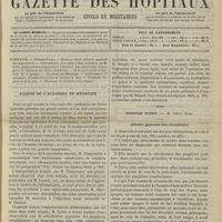 0057 - Page 49 - Sommaire / Séance de l'Académie de médecine / Hospice d'Issy. M. Albert Robin. Adénite gypseuse des stuccateurs