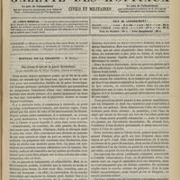 0913 - Page 905 - Sommaire / Hôpital de la Charité. M. Duplay. Des abcès froids de la paroi thoracique. (Leçon recueillie par M. Victor Pauchet...)