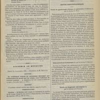 1213 - Page 1205 - Épuration de l'eau de boisson / Académie de médecine. Séance du 8 novembre 1892. Lecture. Du traitement radical du saturnisme chronique par l'élimination du plomb par les urines, sous l'influence du courant constant. M. Semmola / Rapport / Communication. Choléra. M. Hayem, traitement du choléra par M. Lesage / Présentation. Traitement de la phthisie fébrile par les lavements gazeux. M. Bergeon / Revue bibliographique. Traité de gynécologie clinique et opératoire, 2e édition, par le Docteur S. Pozzi / Démonstration d'anatomie, par le Docteur P. Sebileau / Précis de diagnostic chirurgical, par le Docteur A.-F. Plicque