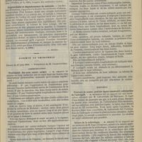 0693 - Page 697 - Revue de la presse. Affection des voies biliaires dans le choléra. (Wratsch, n° 3, 1894, Congrès des médecins russes) / Cryptorchidie et dégénérescence du testicule. (Gaz. hebd. méd. de la Russie mérid., 4, 1894) / Société de chirurgie. Séance du 13 juin 1894. Communication. Traitement des anus contre nature. M. Chaput / Rapports. Fracture de jambe ; pied bot équin consécutif ; extirpation de l'astragale. M. Michaux, sur une observation adressée par M. Lafourcade... / Suture de la sclérotique. M. Delens, sur un mémoire de M. Fage...