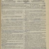 1343 - Page 1365 - Sommaire / Chronique et nouvelles scientifiques. Faculté de médecine de Paris / Faculté de médecine de Bordeaux / Faculté de médecine de Lille / Faculté de médecine de Lyon / Faculté de médecine de Montpellier / Faculté de médecine de Nancy / Faculté de médecine de Toulouse / Chemins de fer de Paris à Lyon et à la Méditerranée