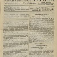 0029 - Page 29 - Sommaire / Paris, le 7 janvier 1895 / Corps de santé militaire. Tableau de concours pour la Légion d'honneur / Médecine militaire. La comptabilité du service de santé en temps de paix