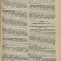 0089 - Page 89 - Revue de la presse. Fistule congénitale de la lèvre supérieure. (Arch. f. Klin. chir., XLVI) / Tumeur cérébrale volumineuse sans céphalée, avec examen ophtalmoscopique négatif. (Berlin. Klin. Woch., n° 4, 1894) / Lésions anatomiques provoquées par l'administration du chloroforme chez l'homme. (Centralb. f. chir., n° 11, 1894) / Rupture de l'artère et du nerf mentonniers par suite d'extraction d'une dent. (Centralb. f. chir., n° 9, 1894) / Influence de la sécrétion vaginale sur les suites de couches. (Arch. f. Gynoek., Bd. XLV, p. 71) / Revue bibliographique. Traité de médecine, publié sous la direction de Charcot, Bouchard et Brissaud