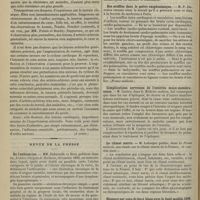 0116 - Page 116 - Hôpital Tenon. Étiologie et pathogénie du pouls lent ; rôle de l'anémie et du surmenage. Par MM. Edgard Hirtz..., et Paul-Émile Lévy... (A suivre) / Revue de la presse. De l'esthiomène / Des souffles dans le goitre exophtalmique. (France médicale) / Complications nerveuses de l'entérite muco-membraneuse / Le climat marin / Blessure par coup de feu à blanc avec le fusil modèle 1886