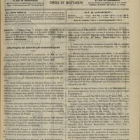 0121 - Page 121 - Sommaire / Chronique et nouvelles scientifiques. Matériel des sociétés de secours aux blessés / Chemins de fer de Paris à Lyon et à la Méditerranée