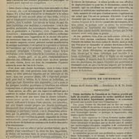 0252 - Page 264 - Contribution à l'étude de la chorée hystérique sur un cas de chorée hystérique arythmique ayant succédé à un rhumatisme articulaire ; par le Docteur Ernest Albert... / Société de chirurgie. Séance du 27 février 1895. Présentation. Plaies multiples de l'intestin et de l'utérus gravide par balle de revolver ; procidence du cordon ombilical dans le ventre de la mère ; laparotomie ; guérison. M. Albarran
