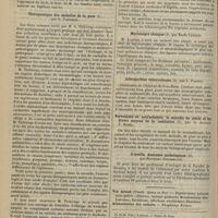 0254 - Page 266 - Revue bibliographique. Thérapeutique de la fièvre typhoïde, par M. P. Le Gendre / Thérapeutique des maladies de la peau, par G. Thiberge / L'oeuvre de Maillot / L'oeuvre de Maillot / Microscopie clinique, par Émile Legrain / Adénopathies tuberculeuses, par L. Poisson / Nervosisme ou neurasthénie, la maladie du siècle et les divers moyens de la combattre, par le Docteur V. Borel / L'oreille. Anatomie pathologique, par Hermann Steinbrugge