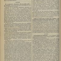 0348 - Page 376 - Académie de médecine. Séance du 26 mars 1895. Correspondance. Le phosphorisme. M. Galippe / Lecture. De la glycosurie alimentaire chez les sujets sains. M. Linossier, en son nom et au nom de M. Roque... / Greffe de l'uretère dans la vessie pour remédier à une blessure de ce canal au cours d'une laparotomie. M. Pozzi / Rapport. Surpeuplement de l'habitation. M. G. Lagneau, sur un mémoire de M. Jacques Bertillon