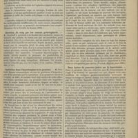 0491 - Page 519 - Revue de la presse. Action thérapeutique de l'ephedra vulgaris. (Mémoires de la Faculté de Kazan, 1894) / Sécrétion de sang par les canaux galactophores. (Wartsch, 1894, n° 16) / Castration dans l'hypertrophie de la prostate. (Centralbl. f. chir., 1894, n° 17) / Ictère par suite de néphroptose. (Wartsch. Zapiski, mars 1894) / Deux kystes du pancréas guéris par la laparotomie. (Prag. Med. Woch., 1894) / Nouvel instrument et nouvelle méthode pour l'hystéropexie vaginale