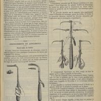 0493 - Page 521 - Académie de médecine. Séance du 30 avril 1895. Communications. Pneumatocèle cranienne. M. Le Dentu / Instruments et appareils. Porte-tube de Collin / Nouvelle aiguille du Docteur Houzel