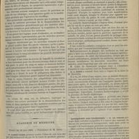 0709 - Page 737 - Hôpital Saint-Antoine. M. le Professeur G. Hayem. Sur la phlegmatia alba dolens et les coagulations sanguines intra-vasculaires. (Leçon recueillie par M. R. Bensaude...) / Académie de médecine. Séance du 25 juin 1895. Communications. Diagnostic et prophylaxie de la diphtérie. M. Cadet / Laryngotomie sans trachéotomie. M. Ch. Perier