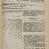 0797 - Page 825 - Sommaire / Séance de l'Académie de médecine / Médecine militaire. La comptabilité du service de santé en campagne