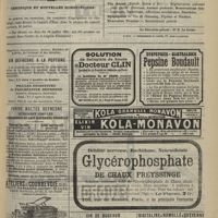 0807 - Page 843 - Thèses soutenues à la Faculté de médecine de Paris pendant l'année scolaire 1894-1895 / Chronique et nouvelles scientifiques