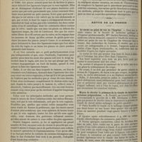0868 - Page 904 - Des différentes méthodes d'extirpation des fibromes de l'utérus ; par le Docteur Péan... / Revue de la presse. Le corset au point de vue de l'hygiène / Moyen de déceler la présence de la viande de cheval dans certaines préparations / L'hygiène des constructions scolaires