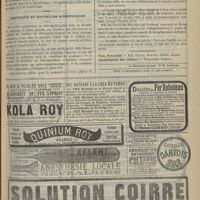 0871 - Page 907 - Revue bibliographique. Spectroscopie biologique. Spectroscopie du sang, par M. le Docteur Albert Hénocque... / Chronique et nouvelles scientifiques. Erratum