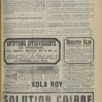 0919 - Page 955 - Thèses soutenues à la Faculté de médecine de Paris pendant l'année scolaire 1894-1895 / Chronique et nouvelles scientifiques. Faculté de médecine de Lille / Faculté de médecine de Nancy