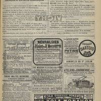 0967 - Page 1003 - Médecine pratique. Traitement spécifique de la pneumonie. Par le Docteur de Duplaa de Garat... / Chronique et nouvelles scientifiques. Chemins de fer de Paris à Lyon et à la Méditerranée / Excursion en Algérie et en Tunisie