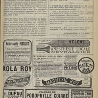 1003 - Page 1039 - Revue de la presse. Quelques cas de traitement du moignon, par le procédé de Credé. (Gaz. hebd. méd. de la Russie Mérid., 1895, n° 10) / Emploi des sels de chaux dans le traitement du diabète. (Munch. Med. Woch., 1895, n° 22) / Avis
