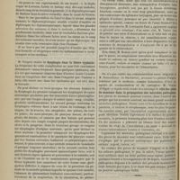 1038 - Page 1086 - Congrès français de médecine interne (deuxième session, tenue à Bordeaux). Communications diverses. MM. Busquet et Ferré... : Relation entre les phlegmasies à streptocoques et le développement des oreillons / M. Vergely : Dysphagie dans la fièvre typhoïde / M. Renou... : Dilatation forcée de la glotte pour remplacer, dans certains cas, le tubage et la trachéotomie dans le croup / M. Vincent... : Rôle des pièces de monnaie dans la propagation des microbes pathogènes / Chronique et nouvelles scientifiques