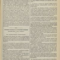 1065 - Page 1113 - Section de pédiatrie. De l'ostéomyélite de l'extrémité supérieure du fémur / Congrès français de médecine interne (deuxième session, tenue à Bordeaux). Les antithermiques analgésiques. M. Séné... : Antipyrine pour calmer les phénomènes douloureux auxquels sont exposés les ouvriers qui travaillent dans l'air comprimé / M. Hénocque : Action de l'antipyrine sur le sang / M. Comby : Antipyrine chez les enfants