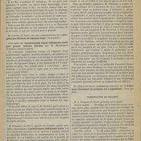 1213 - Page 1261 - Congrès français de chirurgie. Séance du 26 octobre (soir). Organes génitaux de la femme. M. Le Bec : Nouveau procédé d'hystérectomie abdominale totale par ligatures / M. Vautrin... : Extirpation des fibromes du ligament large / Hystérectomie vagino-abdominale totale pour grosses tumeurs utérines : M. Moulonguet... / M. Delaunay... : Hystérectomie abdominale totale / M. Adenot... : Traitement chirurgical de quelques cas d'appendicite / Présentation de malades