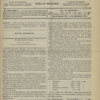 1311 - Page 1425 - Sommaire / Revue générale. La tuberculose chez les animaux dans ses rapports avec la tuberculose humaine. Par le Docteur Leray... I. Fréquence de la tuberculose chez les animaux