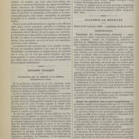 1010 - Page 1040 - Hôtel-Dieu. M. le Professeur Duplay. Maladie kystique du rein. (Leçon clinique recueillie par M. le Docteur Clado) / Médecine pratique. Intoxication par la digitale et la caféine ; indications et doses. (D'après le Bull. méd.) / Académie de médecine. Séance du 15 septembre 1897. Communications. Physiologie des circonvolutions cérébrales. M. Ferrand / Danger des opérations dans le goitre exophtalmique. M. Poncet
