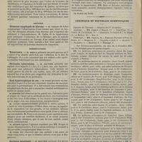 1318 - Page 1354 - Société de chirurgie. Séance du 1er décembre 1897. Communication. Cholédocotomie. M. Quénu / Lecture. Grossesse compliquée de fibrome. M. Vallin... / Présentations. Tarsectomie. M. Broca / Péritonite tuberculeuse. M. Routier / Acné hypertrophique du nez. M. Pozzi / Occlusion intestinale. M. Routier / Corps étranger du tube digestif. M. Bazy / Chronique et nouvelles scientifiques. Concours de l'internat